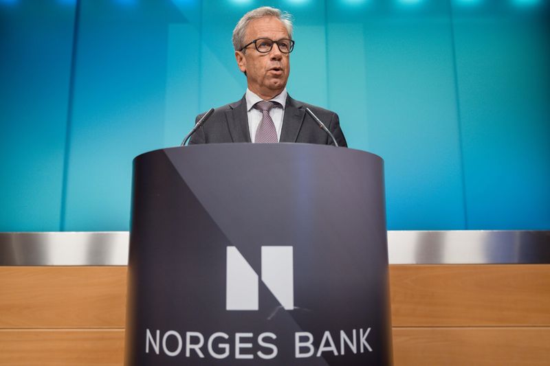 Oeystein Olsen, Norway's central bank governor, 