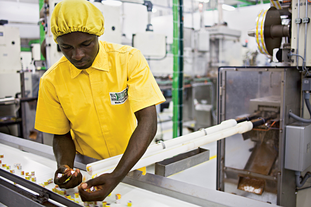 Nestle factory production line