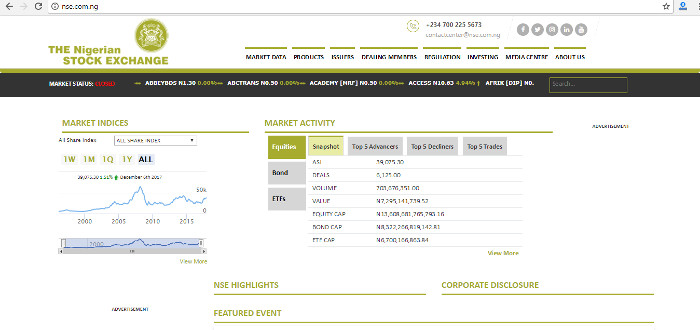 Nigerian Stock Exchange website ranks best in Africa ...