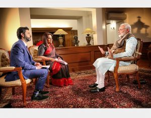 Prime Minister Narendra Modi speaks in an interview