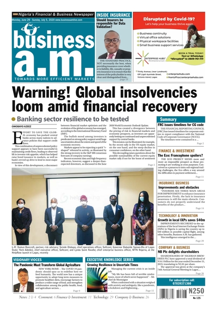 Business a.m. newspaper || Monday – Sunday: June 29 – July 5, 2020