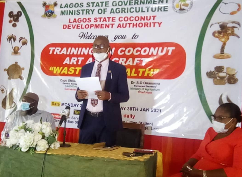 Lagos opens gateway to 1000 potential youth entrepreneurs with coconut-based art and craft training